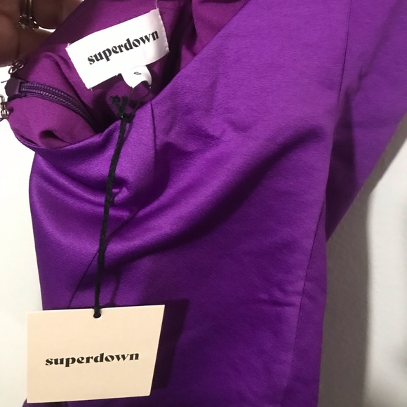 superdown Alicia Wrap Mini Dress in Purple Sz Small - Picture 6 of 6